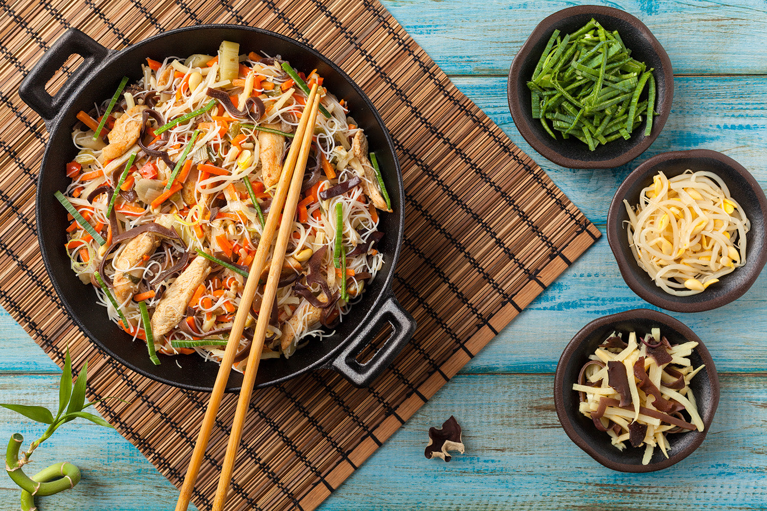 Rice Noodles With Mushrooms And Soy
