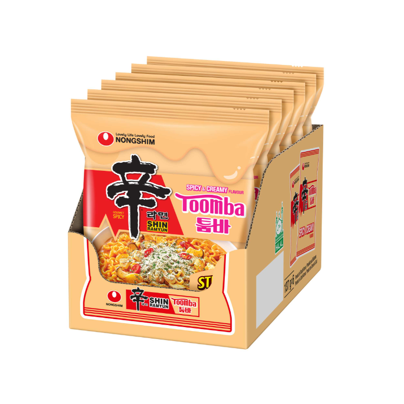 Nongshim Shin Ramyun Toomba Korean Instant Noodles Multipack 6 x 8 x 137g