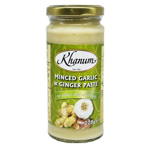 Khanum Minced Garlic & Ginger 12x220g