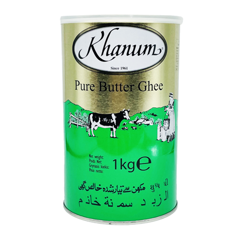 Khanum Pure Butter Ghee (non Ethyl Butyrate) 12x1kg