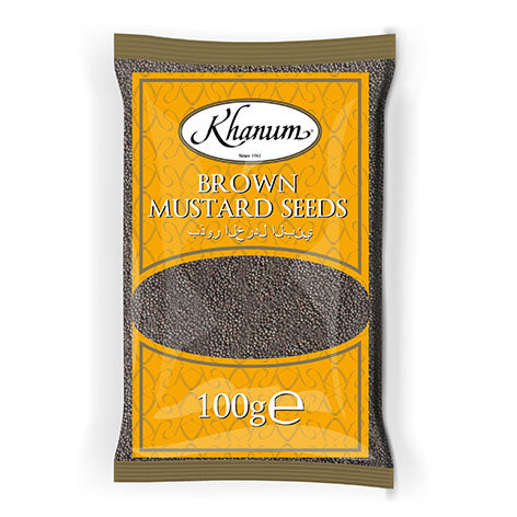 Khanum Brown Mustard Seeds 20x100g BBE:01/2024