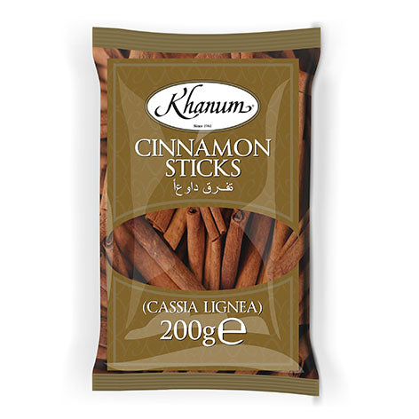 Khanum Cinnamon Sticks (Cassia) 10x200g BBE:01/2024