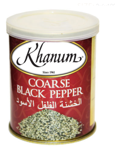 Khanum Coarse Black Pepper 2x6x100g