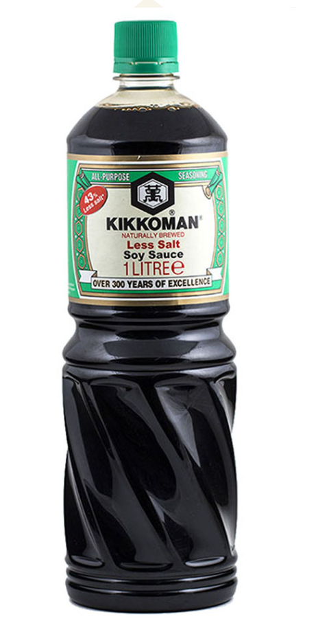 Kikkoman Soy Sauce (Less Salt) 6x1ltr