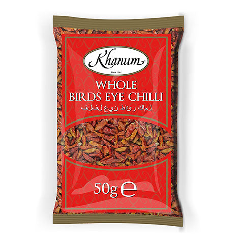 Khanum Whole Birds Eye Chilli 20x50g