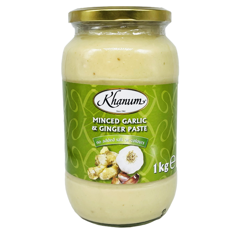 Khanum Minced Garlic & Ginger 2x6x1kg