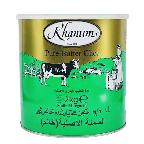 Khanum Pure Butter Ghee (non Ethyl Butyrate) 6x2kg
