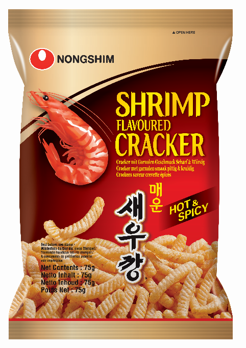 Nongshim Hot and Spicy Shrimp Cracker 12x75g